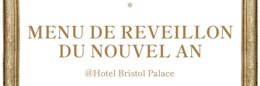 Menu de Reveillon du Nouvel An