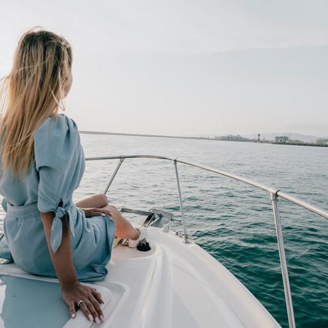 The boat tour along the coast of Liguria